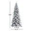 Hersi Slender Flocked/Frosted Spruce Christmas Tree with LED Lights-1048155278