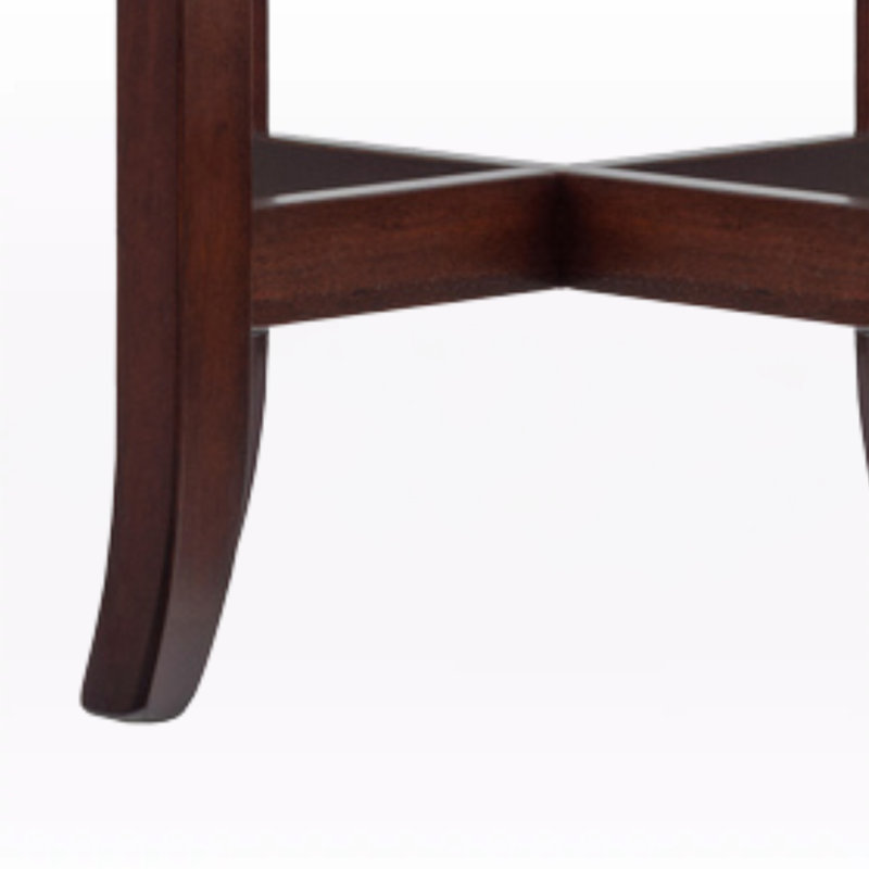 Aislin Modern Wood Round End Table in Espresso Finish, 21.97" H X 18.03" W X 18.03" D