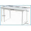 Table basse blanche extensible pour le salon, plateau en panneau de fibres à densité moyenne facile à nettoyer et amp; Pieds en métal stables-121049268-121049270-121049266