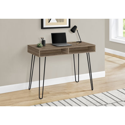 Bureau d'ordinateur, bureau personnel, ordinateur portable, installation à gauche, à droite, tiroirs de rangement, L 40 po, travail, stratifié, métal, contemporain, moderne