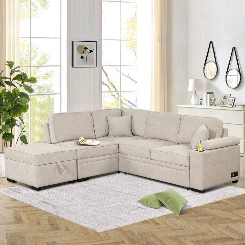 Sectional Sleeper (Beige)