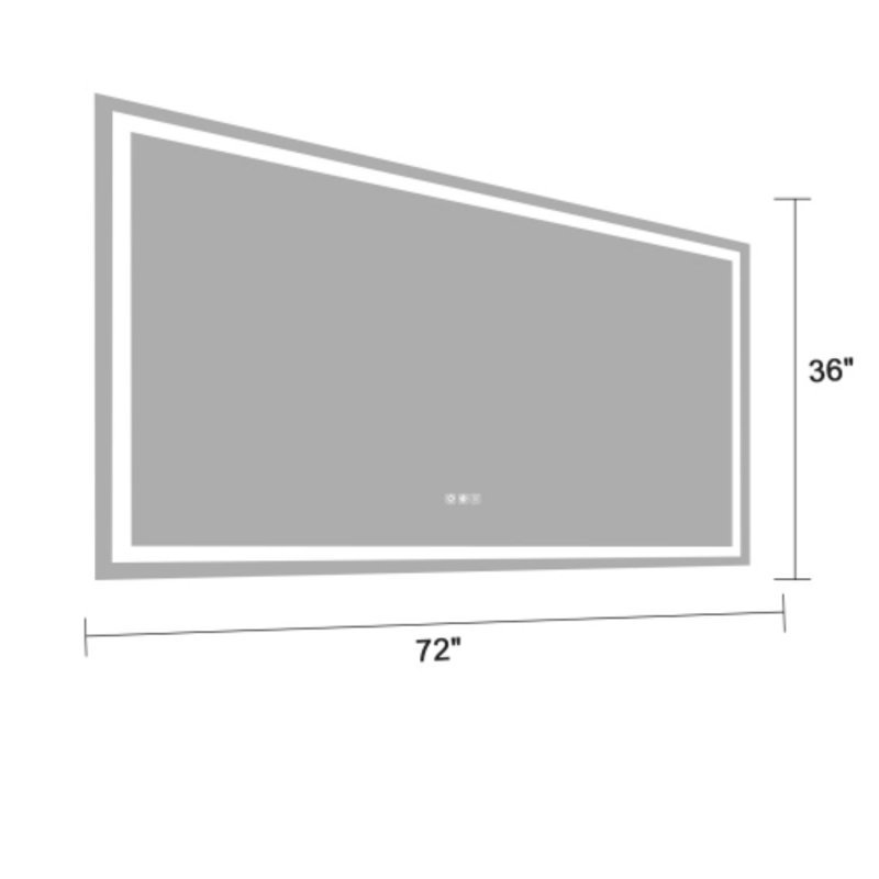 Miroir de salle de bain Amirie, 32 po x 72 po