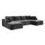 Siège de canapé modulaire 137,8 x 68,9 po, canapé rembourré compressé, aucun assemblage requis, combinaison libre de 5 pièces, tissu en velours côtelé moelleux