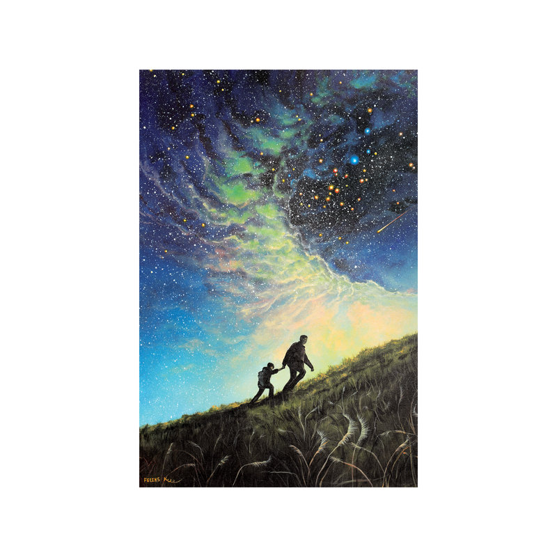 My Guiding Light - Painting on Canvas, 20.32 cm H x 30.48 cm W, Wrapped Canvas