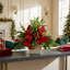 Evergreen Holiday Arrangement With Ornaments And Bows