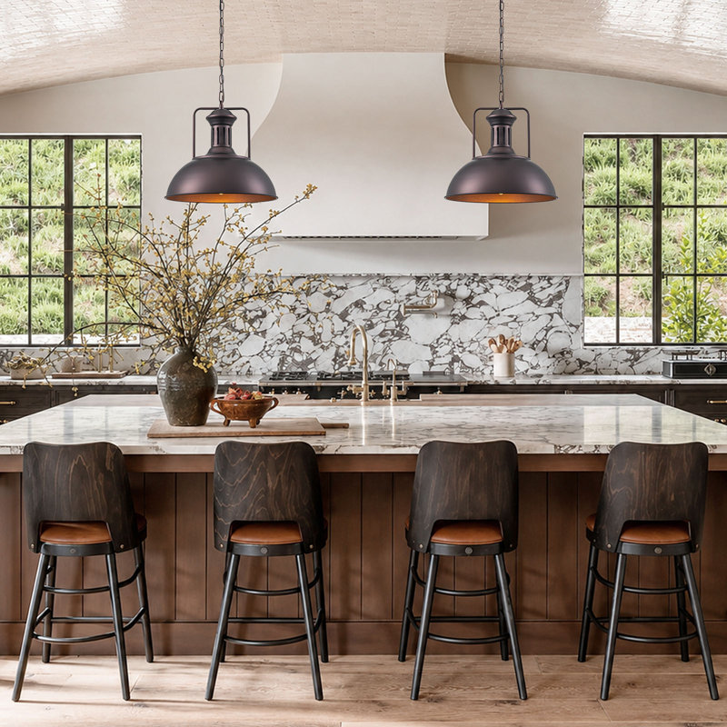 Southsea 1 - Light Black Dome Pendant, Oil Rubbed Bronze