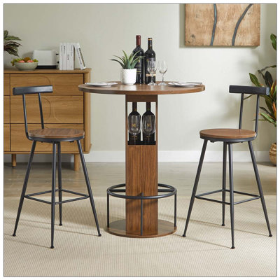 3-Piece Bar Table and Stool Set