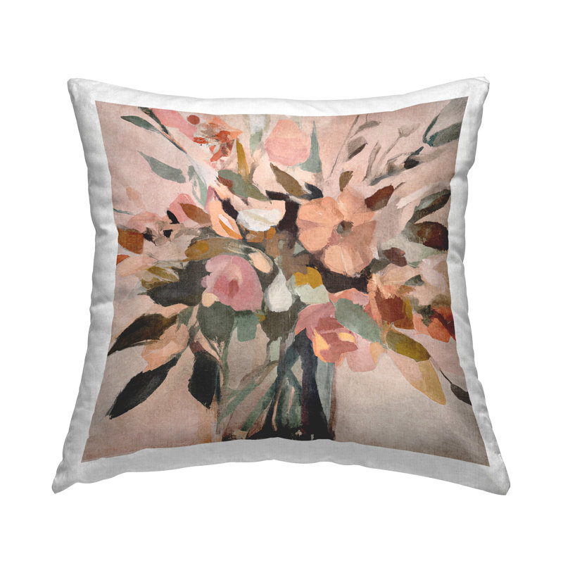 Coussin Blush Abstract Bouquet
