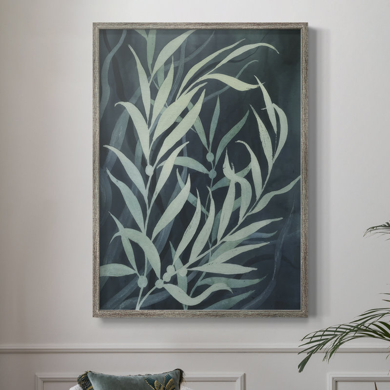 Deep Blue Forest I, reproduction encadrée - bois massif 2976154, H 11 po x l 9 po