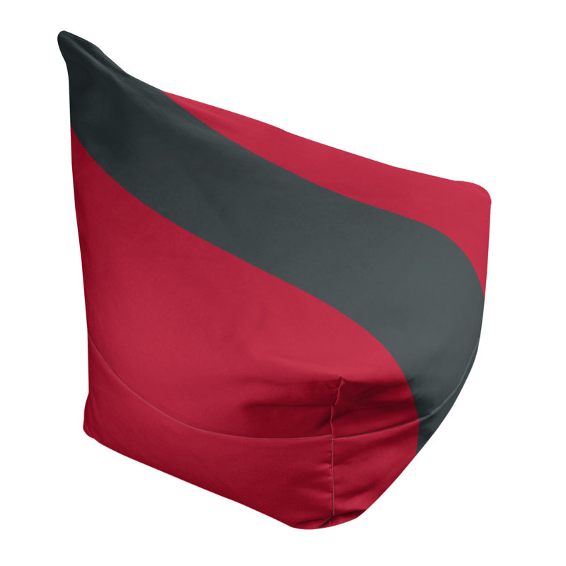 Classic Bean Bag, 42" H x 38" W x 31" D, Red/Steel Gray