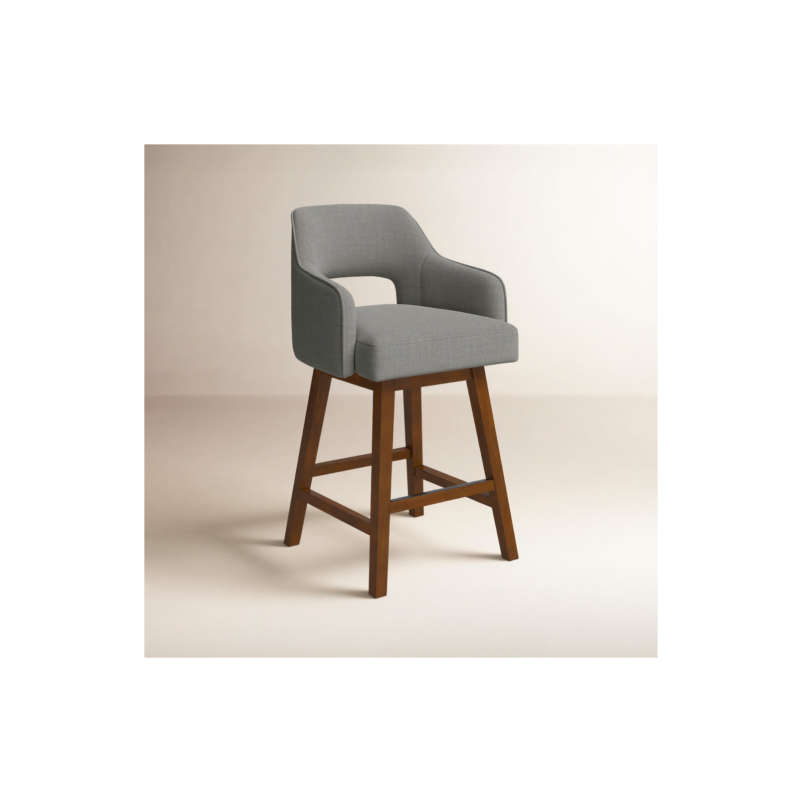 Lainey Upholstered Bar Stool, Effie Flint Performance Linen