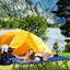Lit de camping pour adulte 2 - très large 50 po, couchage portatif avec fente, surélevé pour adultes bleus 2 personnes, poteau, sensations fortes