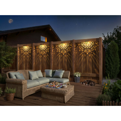 Ensemble de 6 lampes murales pour l'extérieur Mandala