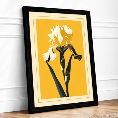 Iris In Gold Botanical - Print