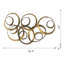 Décoration murale feuille d'or 38,5 x 22 x 4,2 po Seretha