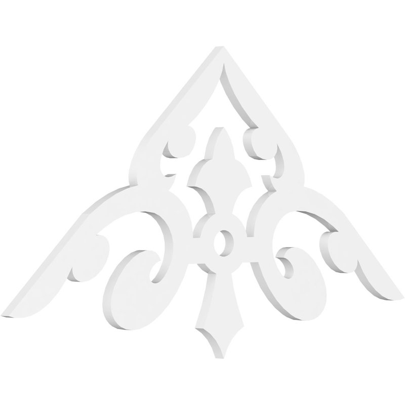 Whitman Signature Urethane Gable Pediment, Primed Tan, 22"H x 48"W, 11/12