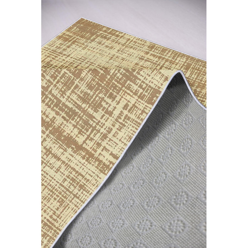 Eco-Friendly Latte Carpet (23.6 x 39.4 in), 100% Polyester, 650 g/m² | Antibacterial, Non-Slip PVC Dot Underside, Machine Washable | Digital Printing, Pile Height: 0.2 in | Perfect for Home Decor & Living Spaces