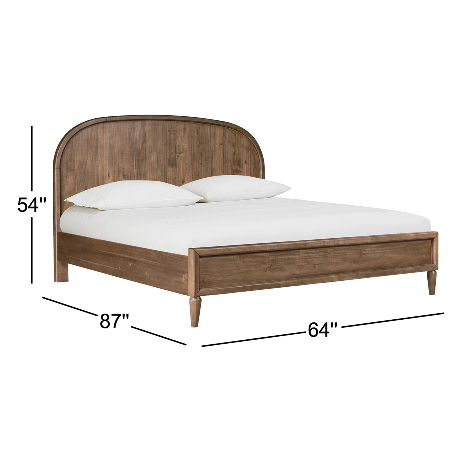 August Solid Wood Platform Bed, Queen