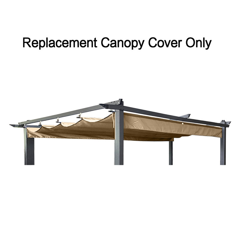 Auvent de remplacement en polyester pour pergola, Kaki