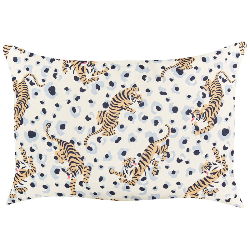 Cashana Indoor / Outdoor Black and Beige Rectangular Lumbar Cushion