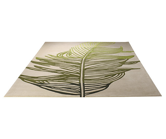 Feather Floral Hand Woven Area Rug, 90 x 160 cm