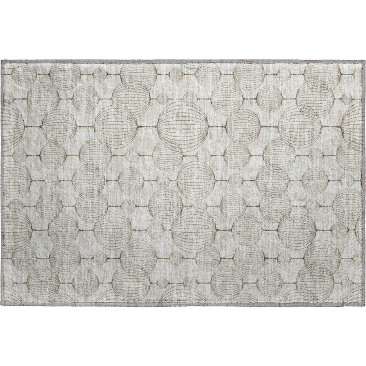 Premium Machine Washable Prisco Beige Rug