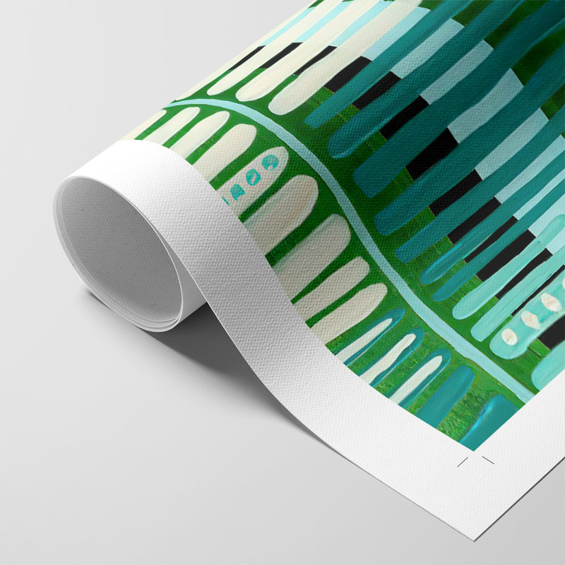 Teal Pattern I -Canvas Print Only - NOT FRAMED, 18" H x 12" W