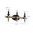 21"W 3-Light Aged Bronze and Distressed Oak Finish Bathroom Vanity Light Fixture