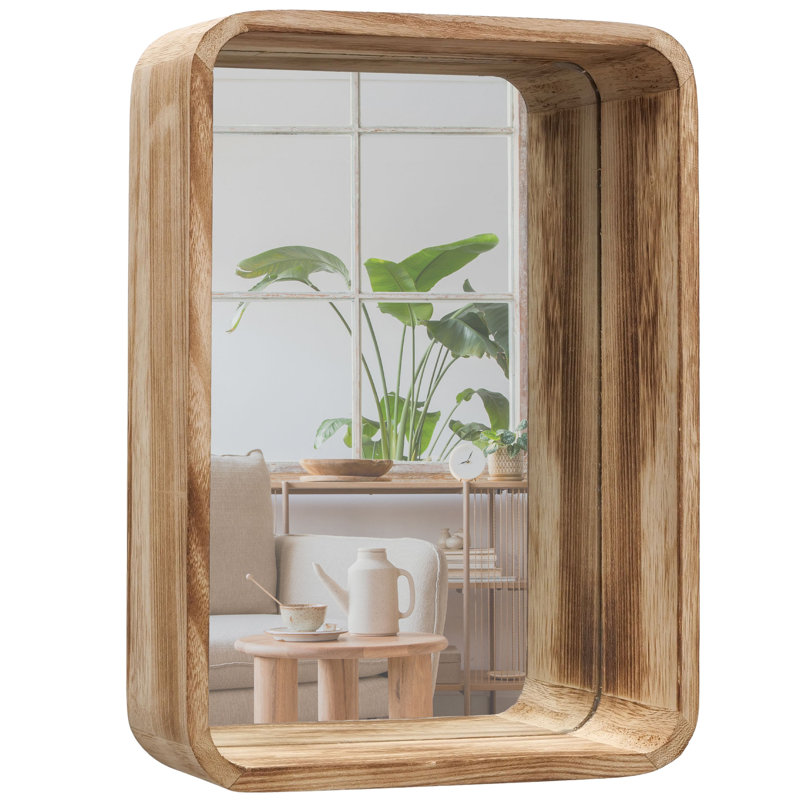 Rectangular Wood Framed Mirror