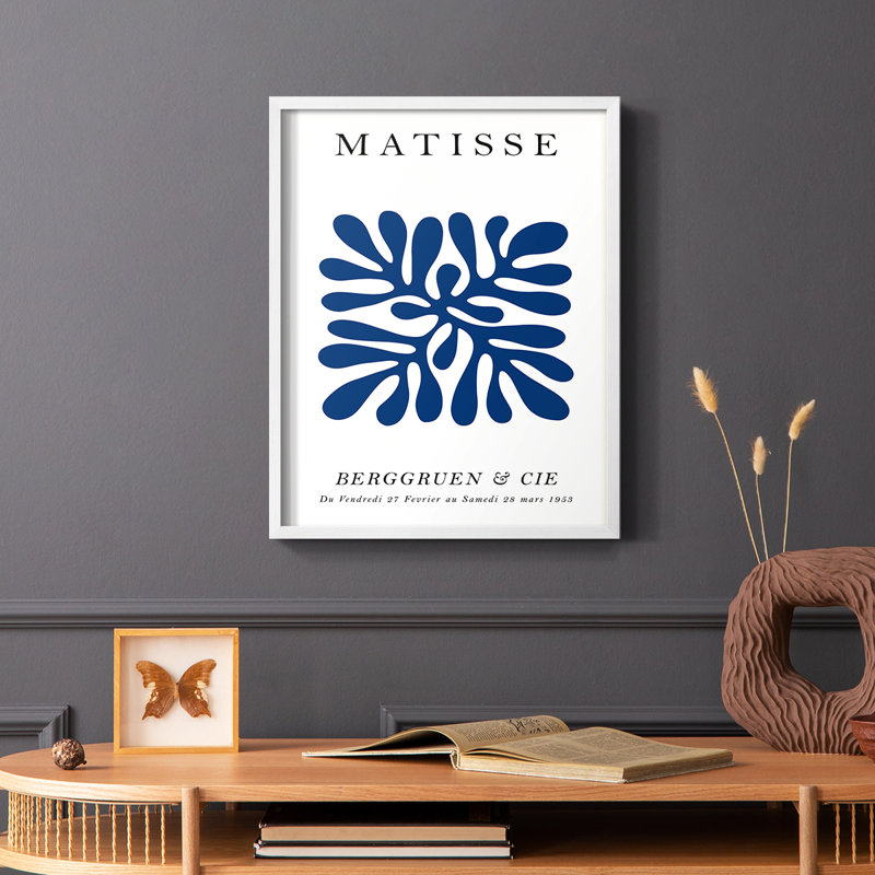 Matisse CECI, reproduction encadrée - bois massif, Blanc, H 28 po x l 22 po