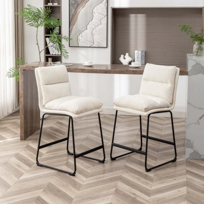 Upholstered Barstools Set of 2 by 17 Stories