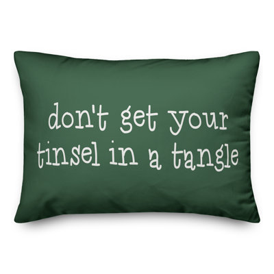  Don't Get Your Tinsel in a Tangle Lumbar Pillow