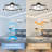 28In. Modern Flush Mount Ceiling Fan With Starry Lights And APP Control For Bedroom
