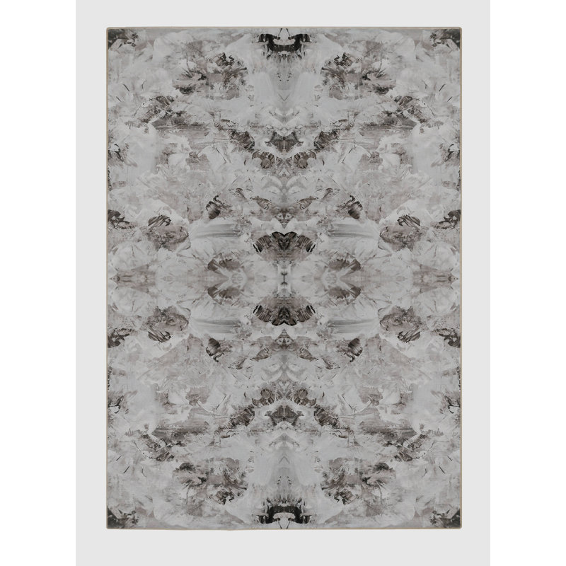 Derriona Washable Abstract Indoor Rug, Rectangle 3' x 5'