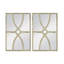 Ensemble de 2 miroirs muraux rectangulaires en bois 16 po x 23 po