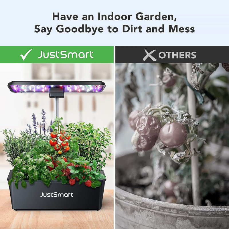 Système de culture pour 12 plantes avec 12 plantes et 36 ampoules DEL