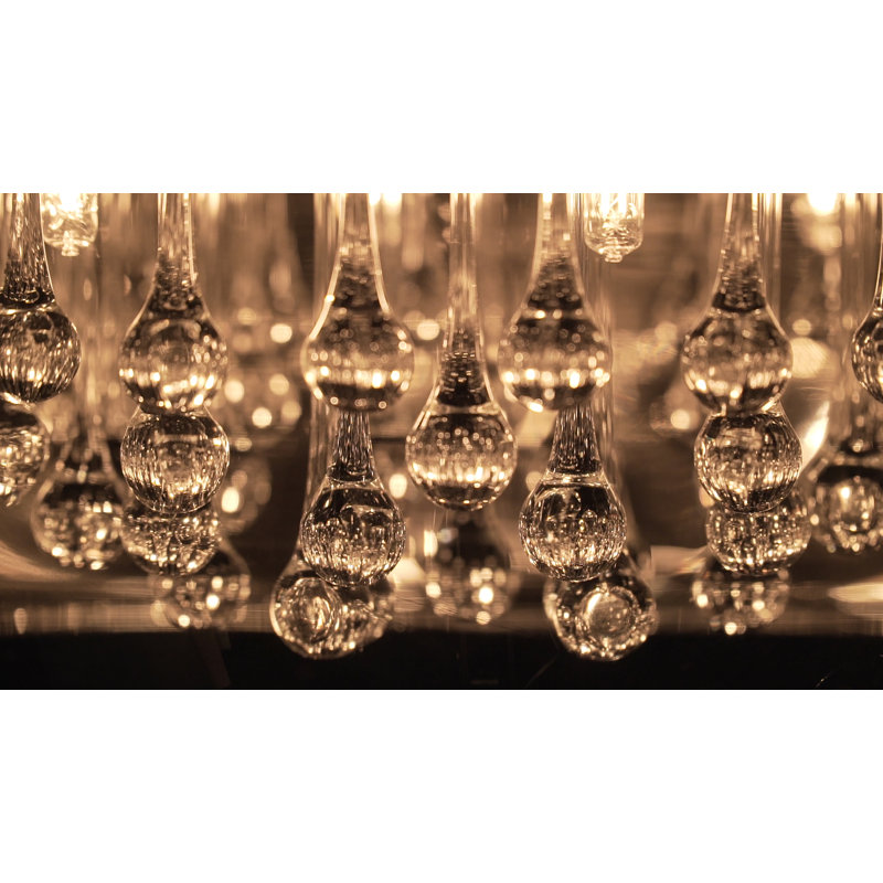 Lustre géométrique 5 lumières unique/à l’état Heckart, H 8,5 po x l 19,5 po
