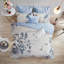 8 Piece Cotton Printed Comforter Set Blue