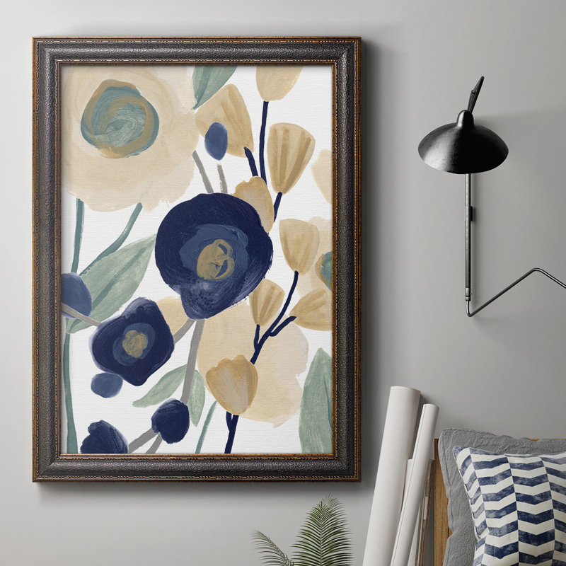 «Blue Poppy Cascade II», reproduction d'art sur toile, H 20 po x l 16 po x P 2,5 po
