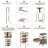 Closet Organizer And Storage 4 Layers, Fabric Clothes Drawer Storage Box, Stackable Rolling Storage Trolley With Wheels,(Beige)