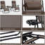 Ensemble de chaise à gravité zéro Outsunny avec table d'appoint, chaise inclinable pliante avec porte-gobelets et coussins, chaise longue réglable pour piscine, jardin, pelouse, plage, brun