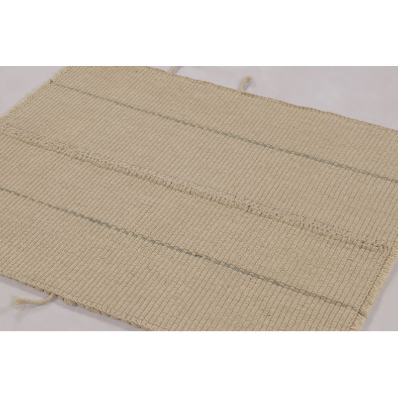 Rez Kilim Area Rug in Beige, Gray