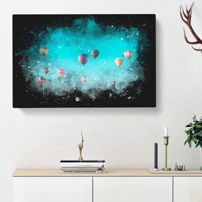 Going Up In A Hot Air Balloon - Wrapped Canvas