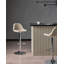 Swivel Upholstered Adjustable Height Bar Stool-478110543