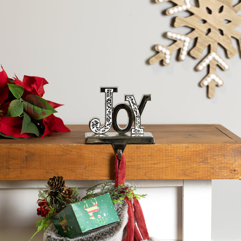 Joy Christmas Stocking Holder - 4.75"