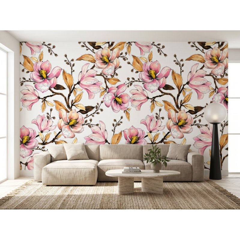 Papier peint pré-collé L 8,33 pi x l 100 po Spring Flowers, l 100 po x H 100 po, L 100 po x H 100 po, Papier pré-collé