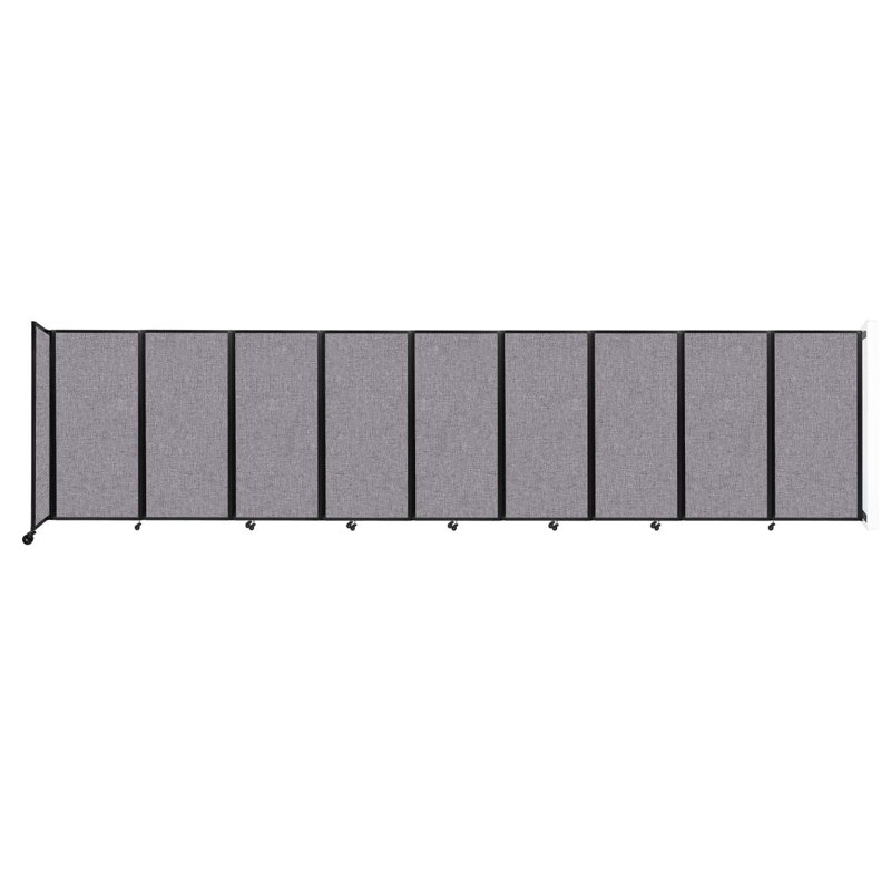 11 - Cloison pliante à panneaux, Gris nuageux, 9, H 72 po x l 300 po x P 12 po