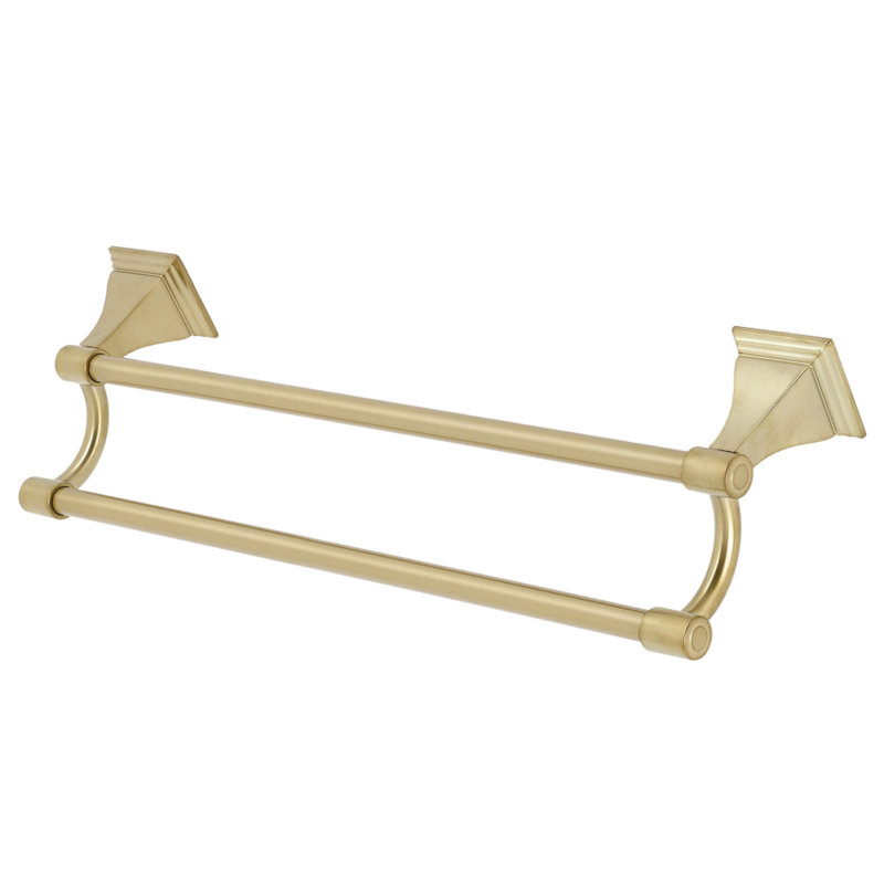 Kingston Brass Monarch Dual Towel Bar, Brushed Brass