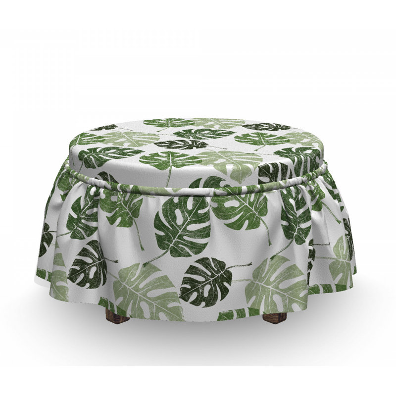 Housse pour repose-pieds de jungle tropical leaves