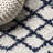 Sineu Moroccan Diamond Shag Beige/Navy Rug-2110097024